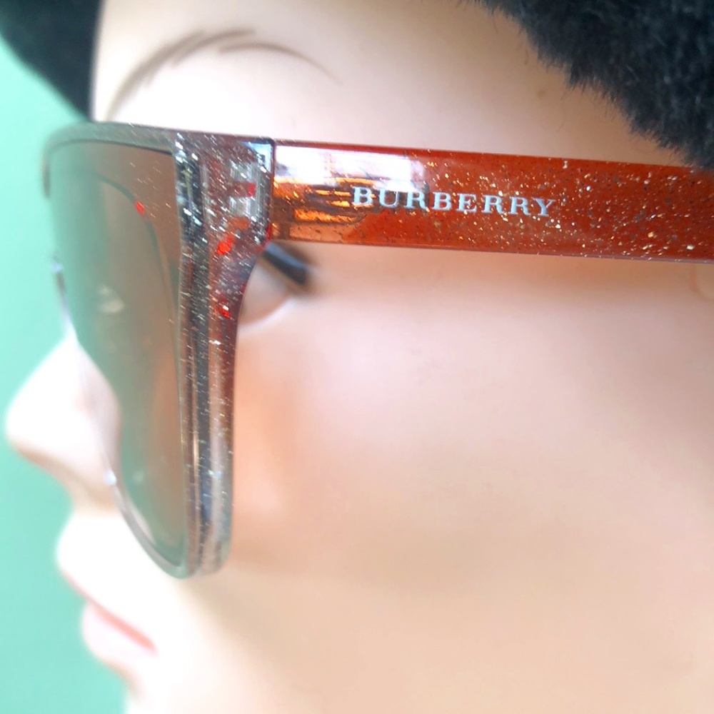 Burberry Orange and Silver Glitter Sunglasses - Picture 5 of 9